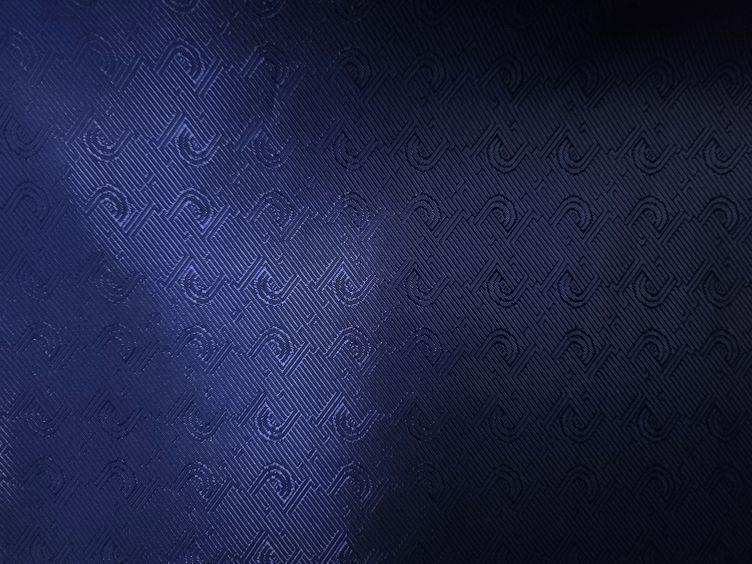 Futterstoff geometrisch, blau - 1