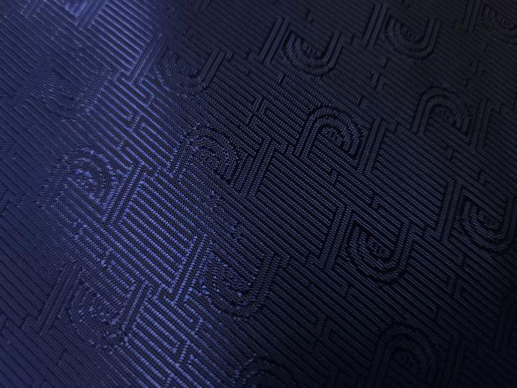 Futterstoff geometrisch, blau - 0