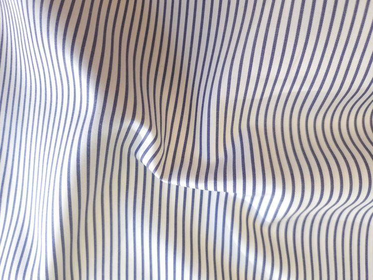 Tamando Baumwollstoff streifen, blau/weiss