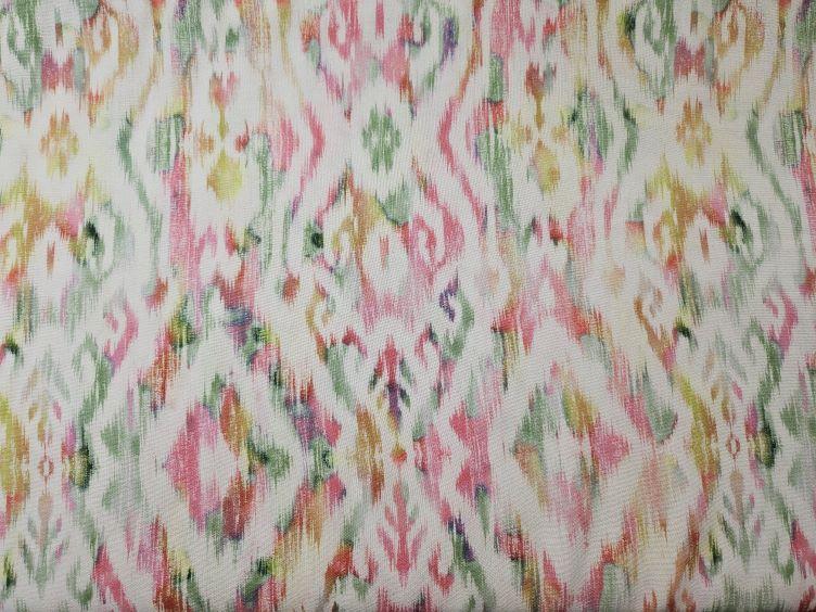 STOFFREST: Viskose-Druck Inka-Muster - 0