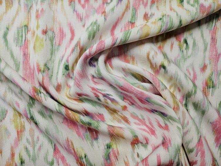 STOFFREST: Viskose-Druck Inka-Muster