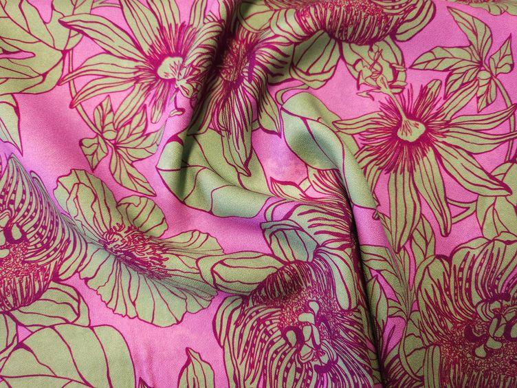 Viskose-Crepe Blumen