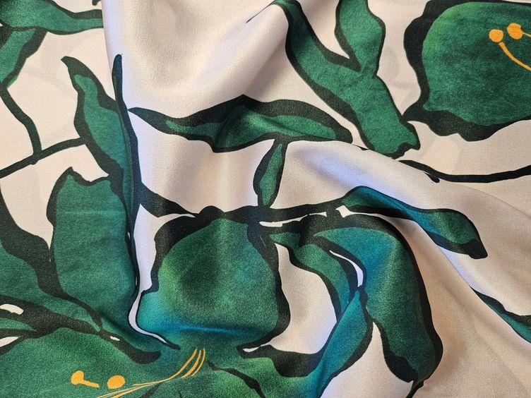 Satin-Seide Stretch Bordüre, grün