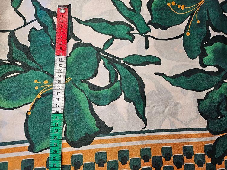 Satin-Seide Stretch Bordüre, grün - 0