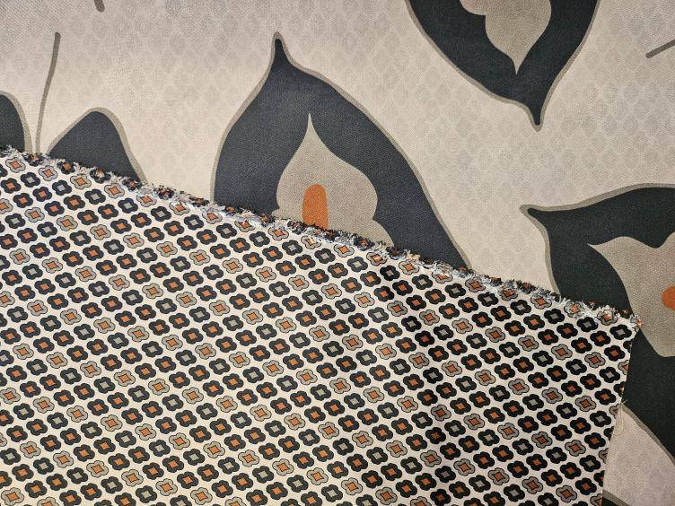 Doppelseitig bedruckter Polyesterstoff, grün - 1