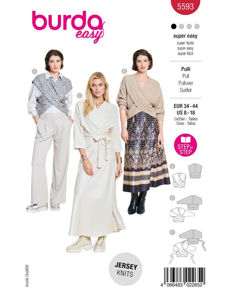 Pullover in Wickeloptik