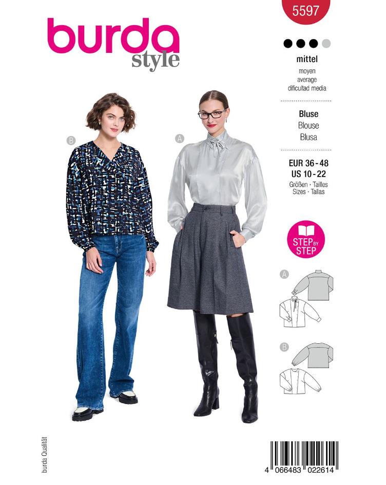 Blusen mit asymmetrischem Verschluss