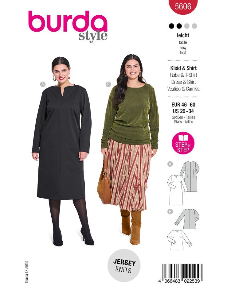 Midikleid und Langarmshirt