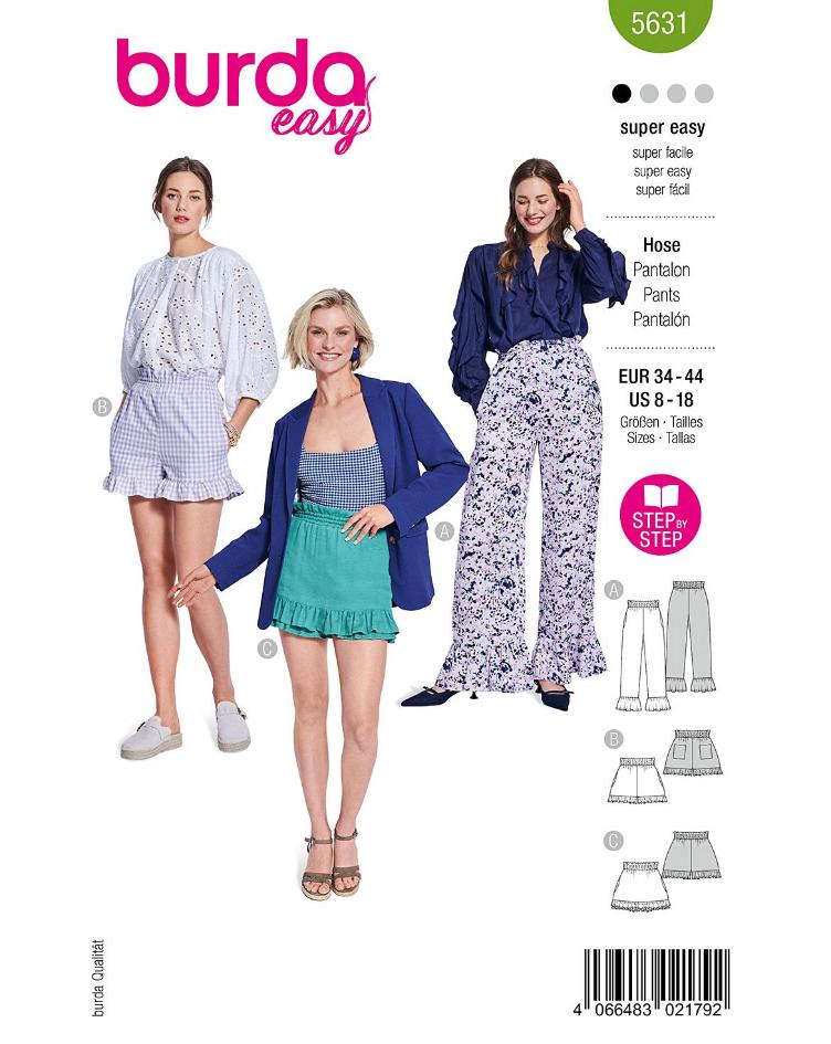 Hose und Shorts mit Rüschen