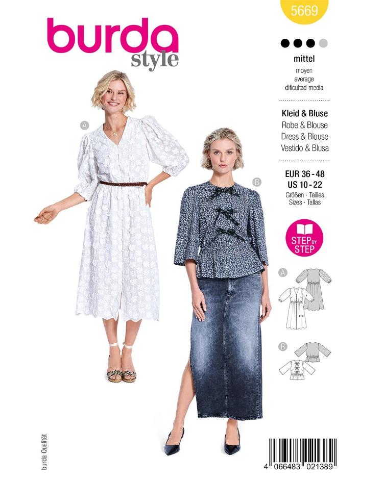 Midi Kleid und Bluse