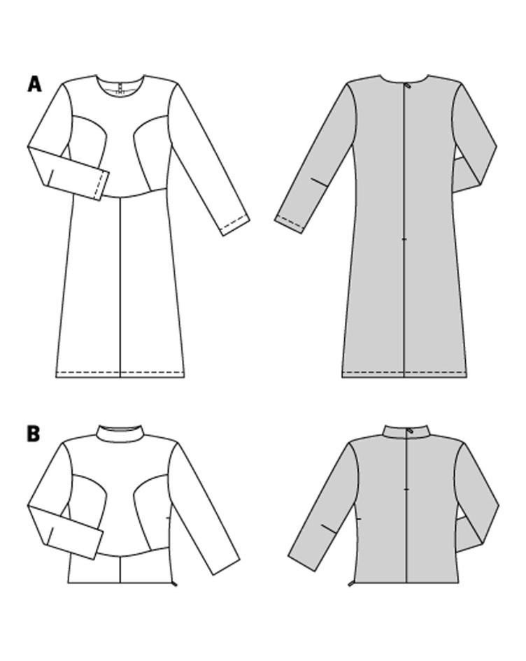Kleid und Shirt mit Teilungsnähten - 1