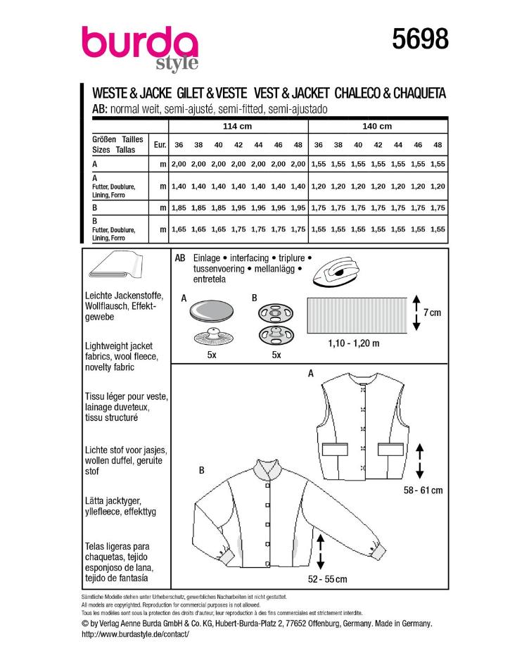 Weste und Jacke mit Knöpfen - 0