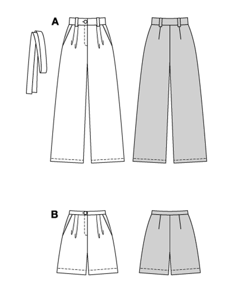 Marlenehose mit Hüftpassentasche und Shorts mit tiefen Taschen - 1