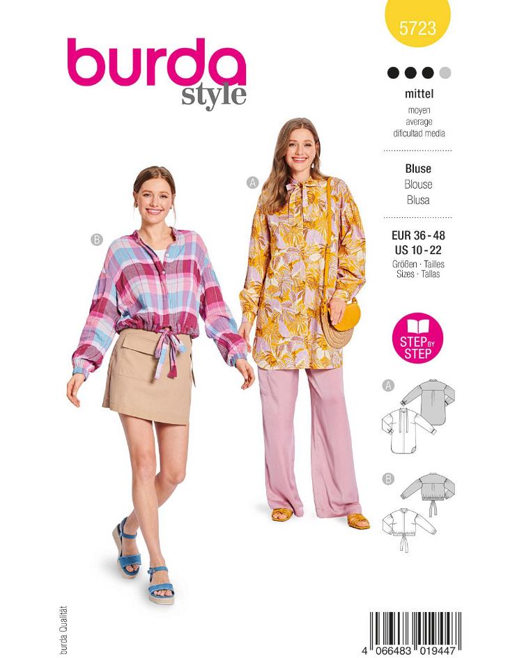 Bluse mit Bindeband und Blusenkleid