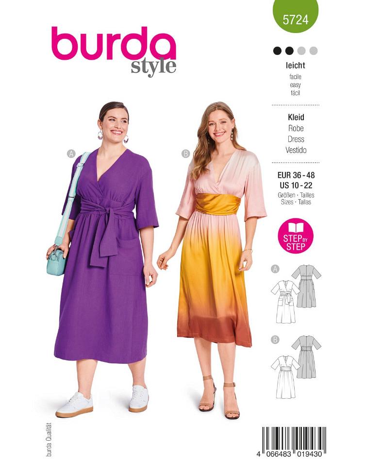 Kleid mit Wickeleffekt und Kummerbundoptik