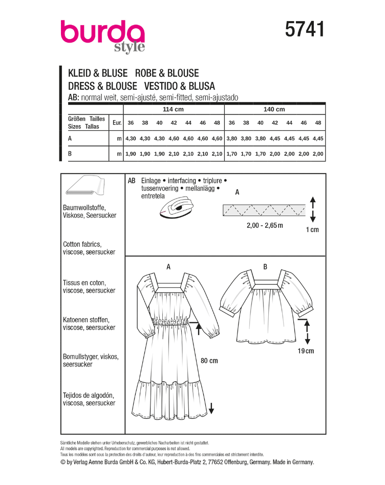 Midi Stufenkleid und Bluse - 1