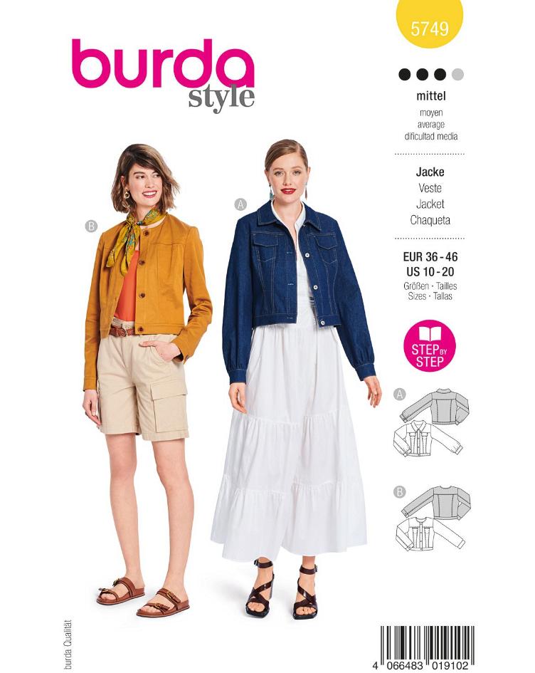 Jacke mit Umlegekragen und Jacke mit Blenden und Knöpfe