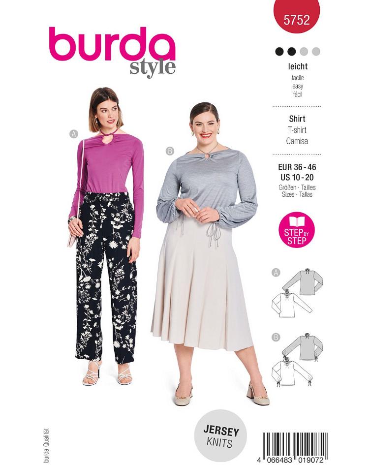 Jerseyshirts mit Tropfenausschnitt