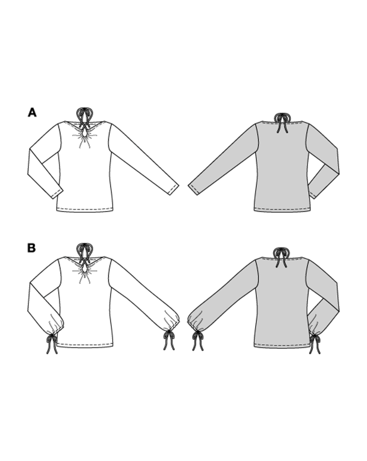 Jerseyshirts mit Tropfenausschnitt - 1