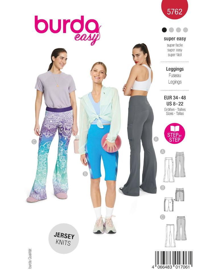 ausgestellte Yogaleggings und Bikershorts
