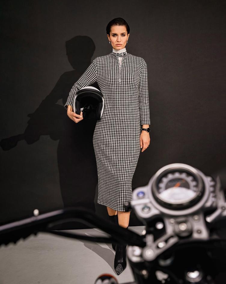 Midikleid und Shirt mit Zipper - 0