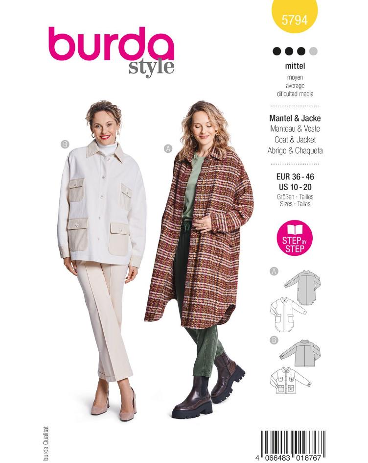 Mantel und Kurzjacke im Utility Stil