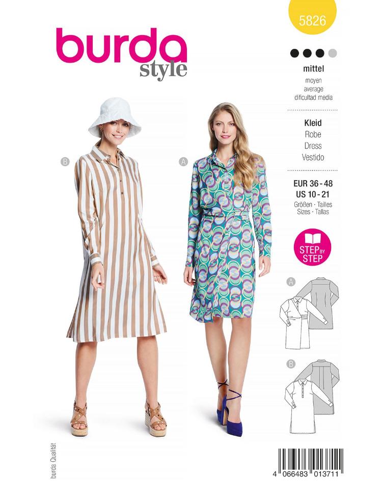 Hemdblusenkleid mit Wickeleffekt