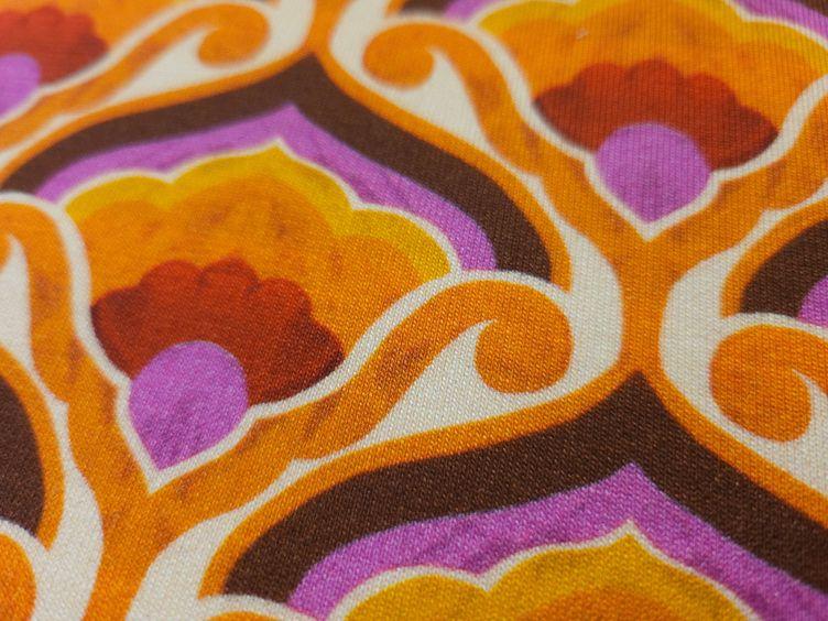 Schwerer Viskosejersey Ornamente, orange - 2