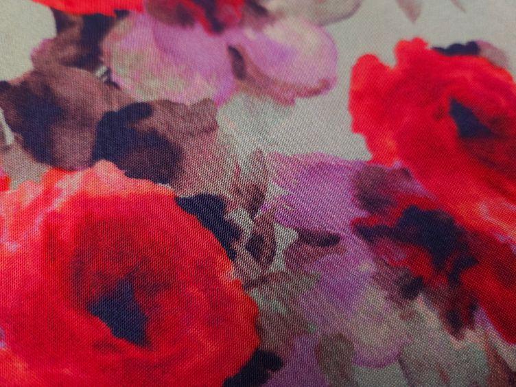 Viskosestoff Blüten, mint - 1