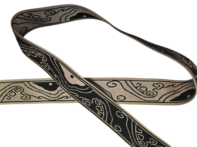 Elast 25mm, beige schwarz