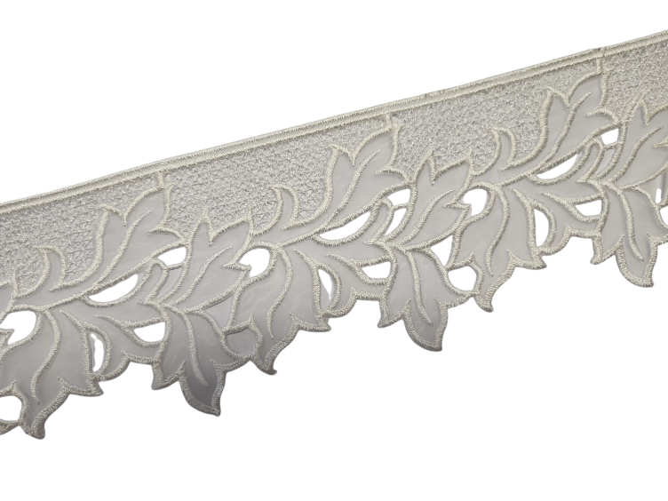 Spitze auf Organza weiss 90mm