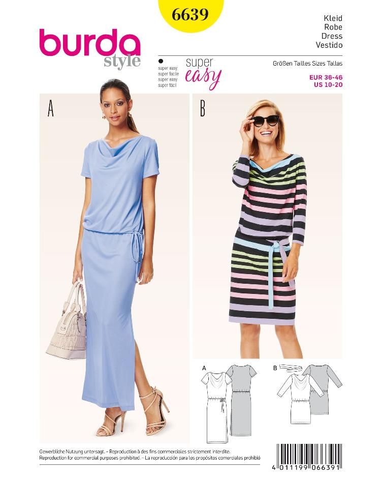 Jerseykleider mit Wasserfallausschnitt