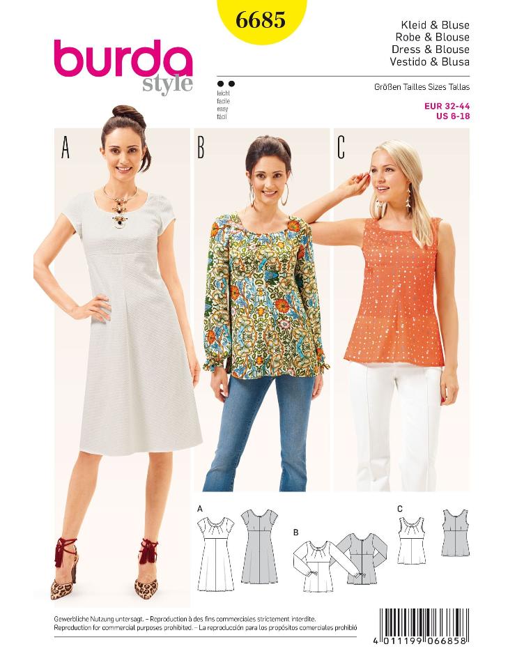 Kleid und Bluse