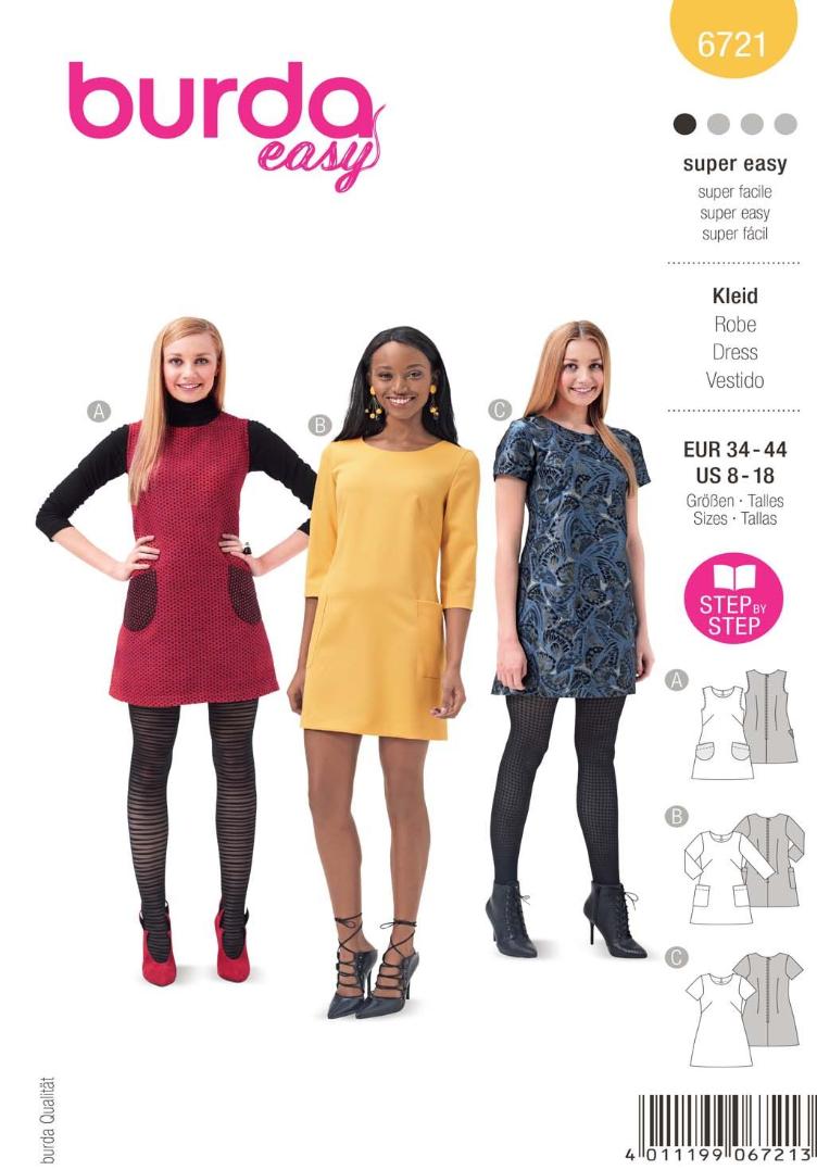 Kleid mit aufgesetzten Taschen