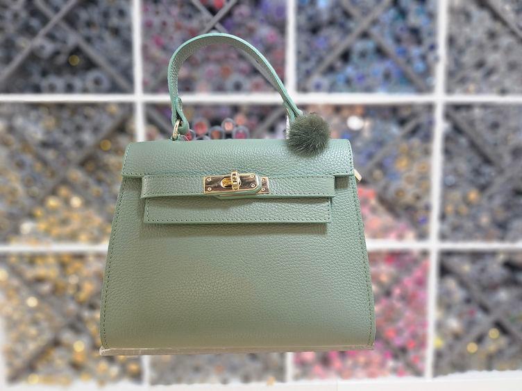 Kleine `Kelly-Bag`, salbeigrün