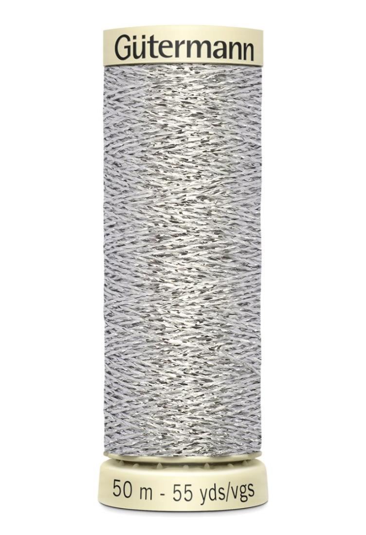 Gütermann Metalleffekt, silber 50m