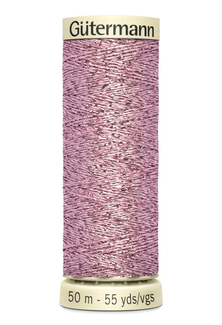 Gütermann Metalleffekt, rosa 50m