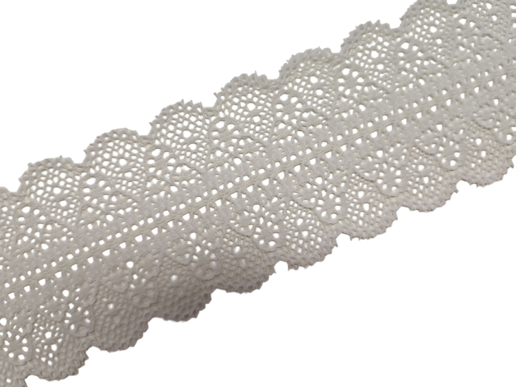 Elastisches Spitzenband weiss