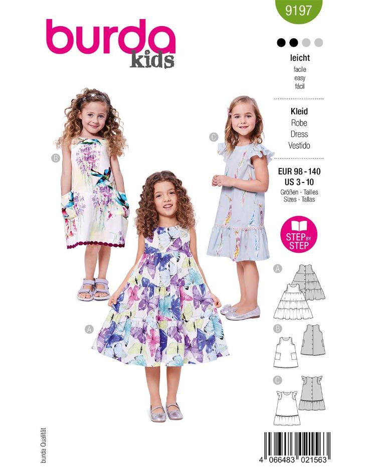 Kurzarm Sommerkleider 98-140