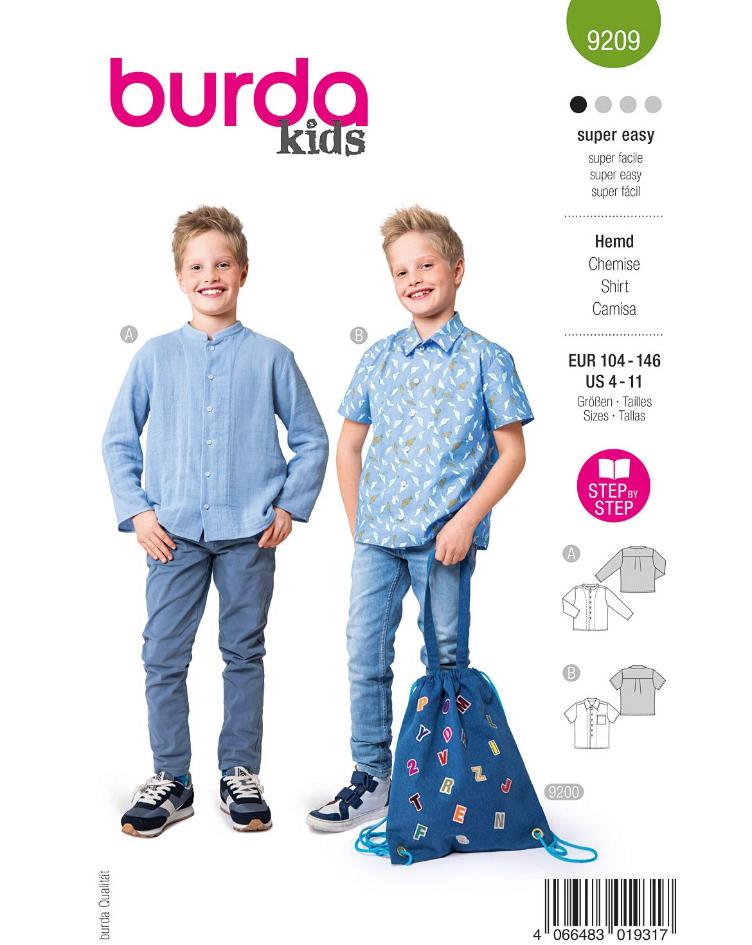 Hemd mit Stehkragen und Kurzarmhemd mit Brusttasche