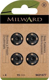 Milward green Druckknöpfe zum Annähen 15mm