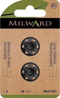 Milward green Druckknöpfe zum Annähen 18mm