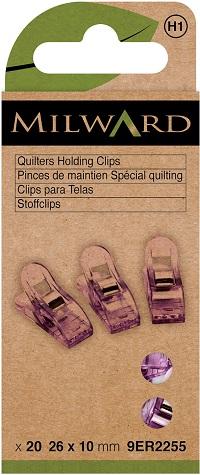 Milward green Stoffclips 26x10mm, 20 Stk.