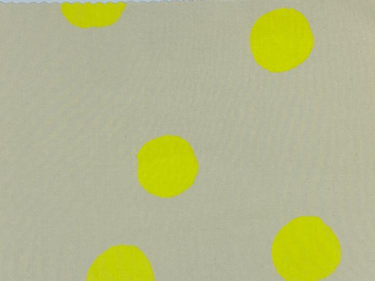 Baumwolltaft beige mit gelben Tupfen