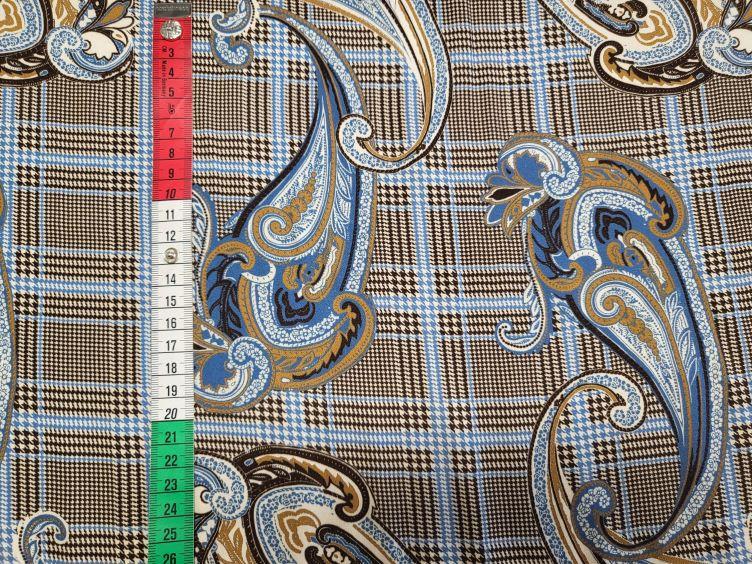 Viskose kariert mit Ornamenten - 0