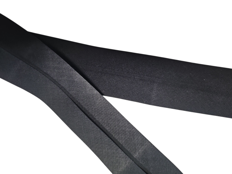 Schrägband 40mm. schwarz & dunkelblau