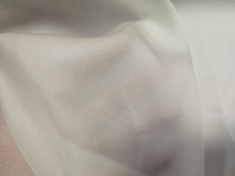 Seiden Chiffon weiss - 1