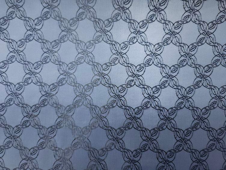 Futterstoff Muster schwarz - 1