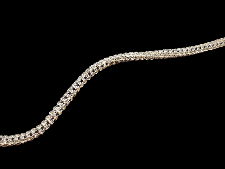2m Strasskordel, 7mm