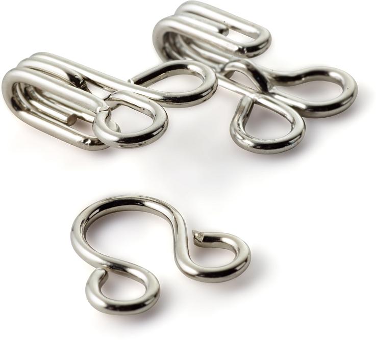 Haken und Augen Nr.2 in schwarz und silber - 2